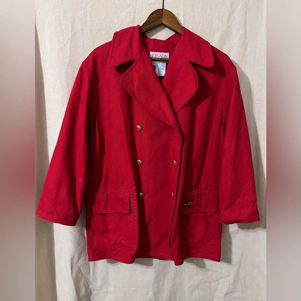 Vintage 80s Escada Red Jacket - Picture 7 of 7